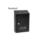 Bo�te � lettres - generique - mod�le standard - acier - noir - murale - 2 cl�s incluses