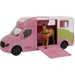 G�n�rique camion van horses transport avec un cheval longueur 20cm - kid510212