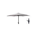 Parasol - generique - �300cm - hauteur 3m - aluminium - gris clair