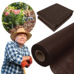 Geotextile / agrotextile contre les mauvaises herbes toile de paillage épais marron 150g 16m x 30m Geotextile / agrotextile contre les mauvaises herbes toile de paillage épais marron 150g 16m x 30m