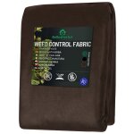 Geotextile / agrotextile contre les mauvaises herbes toile de paillage marron 50g 16m x 5m