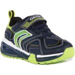 Geox j bayonyc baskets en synthtique illumines pour enfants en marine (marine 25)