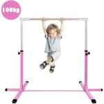 Giantex barre de gymnastique enfant - 12 hauteurs r�glables 91 - 150cm - barre d?entra�nement fixe en ...