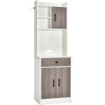 Giantex buffet de cuisine 1 tiroir et 3 portes - meuble armoire de rangement - 3 �tag�res r�glables - ...