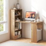 Giantex bureau informatique avec biblioth�que � 6 �tag�restable dordinateur droiteposte de travail moderne122x ...