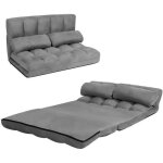 Giantex canap� de sol convertible 2 places avec 2 oreillersdossier r�glable � 6 positions 90� - 180�housse ...