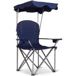 Giantex chaise fauteuil de camping / plage pliante avec auvent pare soleilporte - gobelet et sac de transportc ...