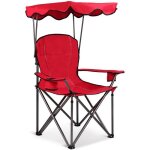 Giantex chaise fauteuil de camping / plage pliante avec auvent pare soleilporte - gobelet et sac de transportc ...