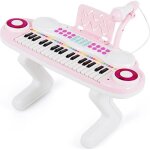 Giantex clavier �lectronique 37 touches avec microphone piano enfant multi - usage avec mode d?enregistrement ...