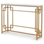 Giantex console meuble entr�e - imprim�e marbre - 110 x 30 x 81cm - table console scandinave - pour salon ...