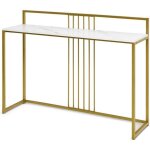 Giantex console meuble entr�e imprim�e marbre dor�table d?appointtable d?entr�e / salon / chambre325x120x88 ...