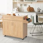 Giantex desserte de cuisine � rouletteschariot de service avec tiroir + 2 portes + �tag�re