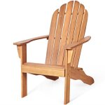 Giantex fauteuil adirondack en bois acacia massif r�sistant aux intemp�ries avec dossier haut et accoudoir ...