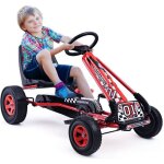 Giantex kart � p�dale pour enfant avec si�ge r�glable roues en caoutchouc antid�rapantes cadeau pour ...