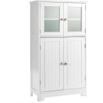 Giantex meuble colonne de salle de bain 4 portes�tag�re r�glable � 3 niveaux armoire haute pour cuisinesalonbl ...