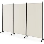 Giantex paravent � 3 panneaux pliable d�tachable 262x180cm avec 8 roulettesclosion de s�paration pour ...