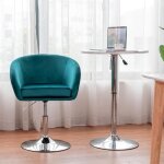 Giantex tabouret de bar en velourschaise de coiffeuse pivotante � 360�hauteur r�glablefauteuil rembourr� ...
