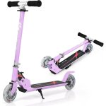 Giantex trottinette scooter pliable avec roues eclatantes led et freinhauteur r�glablepour enfants 4 ...
