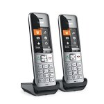 T�l�phone sans fil - gigaset - comfort 500hx duo - argent - noir - 2 combin�s - lcd