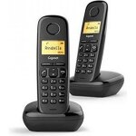 Gigaset t�l�phone fixe a 170 duo noir