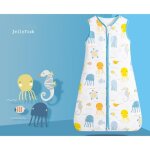 Gigoteuse bébé - - couverture portable sans manches - motif animal mignon - blanc Gigoteuse bébé - - couverture portable sans manches - motif animal mignon - blanc