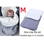 Gigoteuse - hiver chaude - turbulette epais - gris - tricot de fibre acrylique + polaire - 68 * 38cm ...