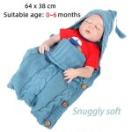 Gigoteuse lgre en tricot pour bb - marque - modle - bleu - 64 * 38cm - convient aux 0 - 6 mois