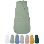 Gigoteuse ouatin�e en gaze de coton - 6 - 24 mois - 90 cm - vert emeraude - mousseline 100% coton - 35 ...