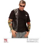 Gilet de biker - widmann - tte de mort - noir - mixte - intrieur