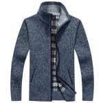 Gilet cachemire homme col montant loose fit insfity - bleu fonc