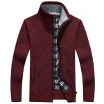 Gilet cachemire homme insfity - col montant - rouge fonc - loose fit
