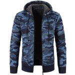 Gilet camouflage homme capuche en tricot doublé polaire cardigan zippé chaud epais manches longues pour ... Gilet camouflage homme capuche en tricot doublé polaire cardigan zippé chaud epais manches longues pour ...
