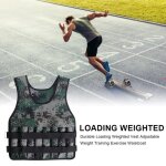 Gilet en camouflage lest� r�glable de 20kg - doux et confortable - pour poids entrainement musculation ...