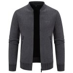 Gilet chaud homme en tricot automne hiver cardigan zippé doublé polaire epais couleur unie confortable ... Gilet chaud homme en tricot automne hiver cardigan zippé doublé polaire epais couleur unie confortable ...