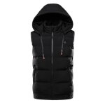 Gilet chauffant  capuche homme hiver noir