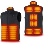 Gilet chauffant electrique - amoune - unisexe - 9 zones de chauffage - 3 températures - noir Gilet chauffant electrique - amoune - unisexe - 9 zones de chauffage - 3 températures - noir