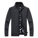 Gilet col camionneur homme pull hiver homme veste gilet hommes vêtement masculin - noir Gilet col camionneur homme pull hiver homme veste gilet hommes vêtement masculin - noir