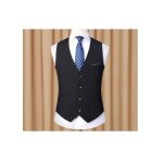 Gilet de costume homme business sans manches couleur unie col v slim fit mariage soirée fête printemps ... Gilet de costume homme business sans manches couleur unie col v slim fit mariage soirée fête printemps ...