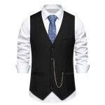 Gilet costume homme formel classique sans manches col v couleur unie pour mariage business parti - taille ... Gilet costume homme formel classique sans manches col v couleur unie pour mariage business parti - taille ...