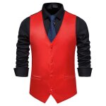 Gilet de costume homme sans manches slim fit mariage soire fte - rouge - homme - adulte