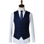 Gilet de costume homme slim fit elegant business - bleu Gilet de costume homme slim fit elegant business - bleu