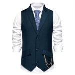 Gilet costume homme slim fit formel classique sans manches col v couleur unie pour mariage business - ... Gilet costume homme slim fit formel classique sans manches col v couleur unie pour mariage business - ...