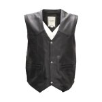 Gilet en cuir sans manches daytona west goat ref 48756 noir