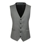 Gilet costume homme sans manches coupe slim gris
