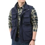 Gilet dextrieur pour homme - guocu - multipoches respirant - rgate photographie alpinisme - bleu marine ...