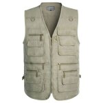 Gilet exterieur homme veste sans manches multi - poches col v sport pour voyage photographie pche - ...