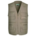 Gilet exterieur homme veste sans manches multi - poches col v sport pour voyage photographie p�che - ...
