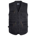 Gilet exterieur homme veste sans manches multi - poches col v sport pour voyage photographie pche - ...