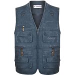 Gilet exterieur veste sans manches multi - poches pour homme col v sport voyage photographie pche - ...