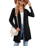 Gilet femme cardigan en tricot couleur unie casual top manches longues automne hiver confortable